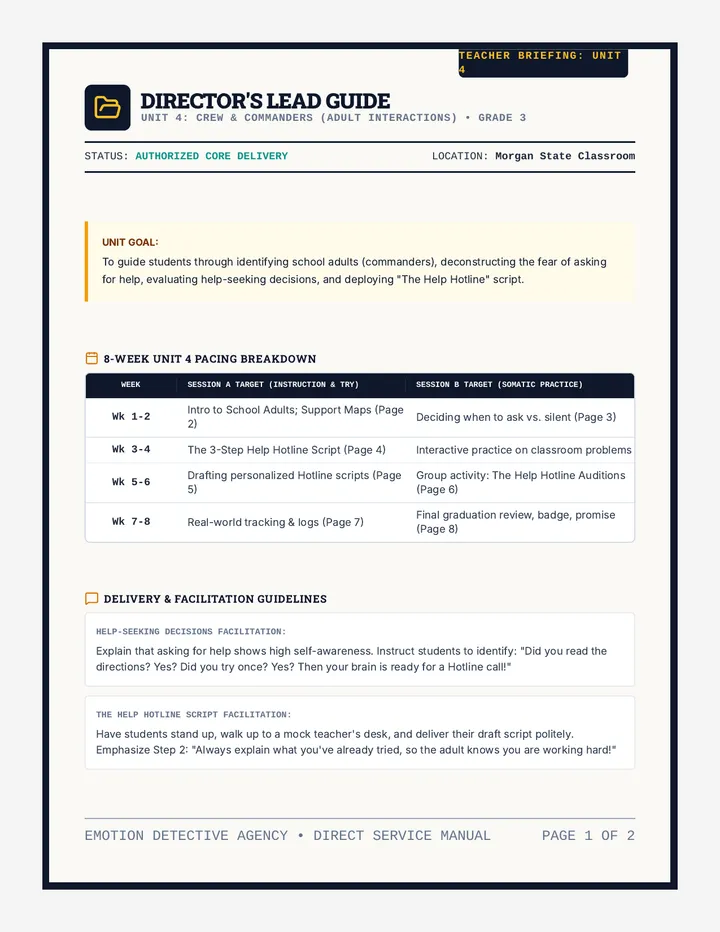 Crew Commanders Teacher Guide