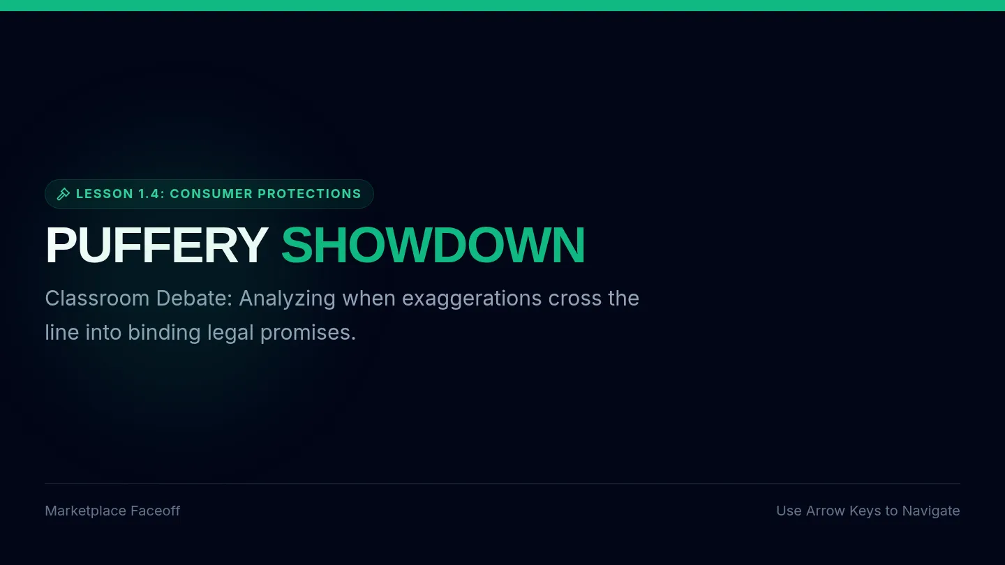 Puffery Showdown Slides