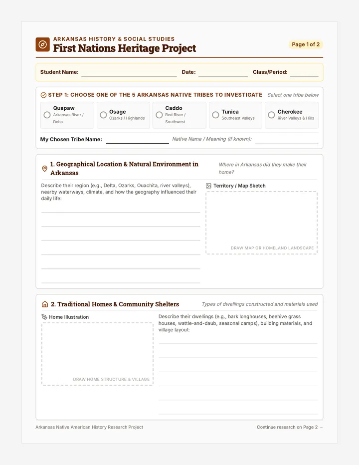 Arkansas Tribes Project Guide