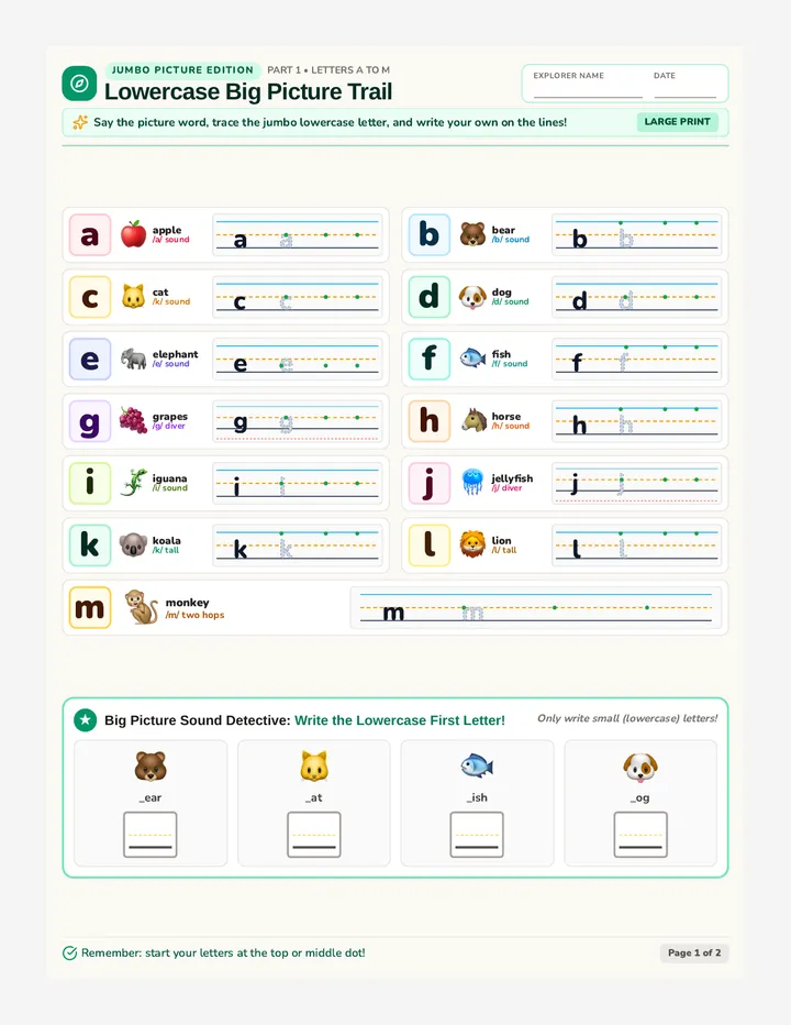 Lowercase Safari Quest Activity