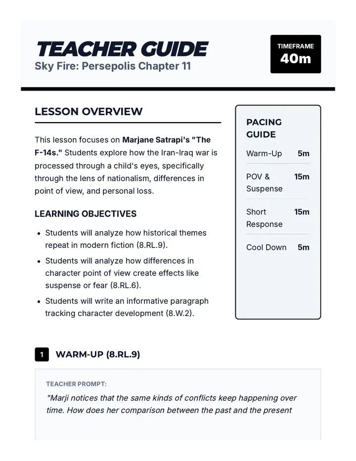 Sky Fire Teacher Guide