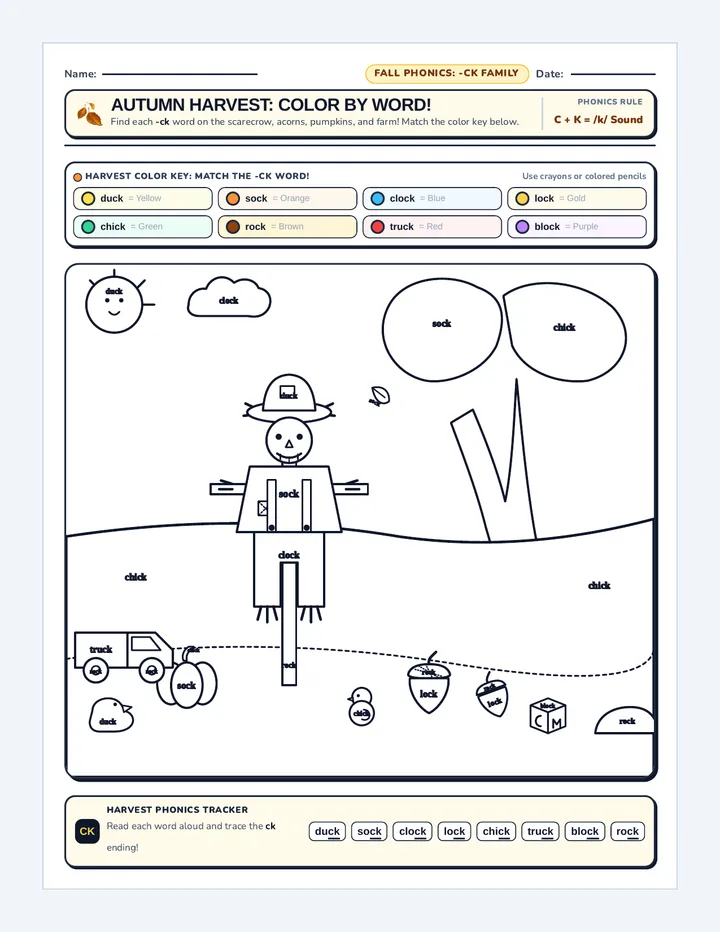 Autumn Harvest Coloring Page