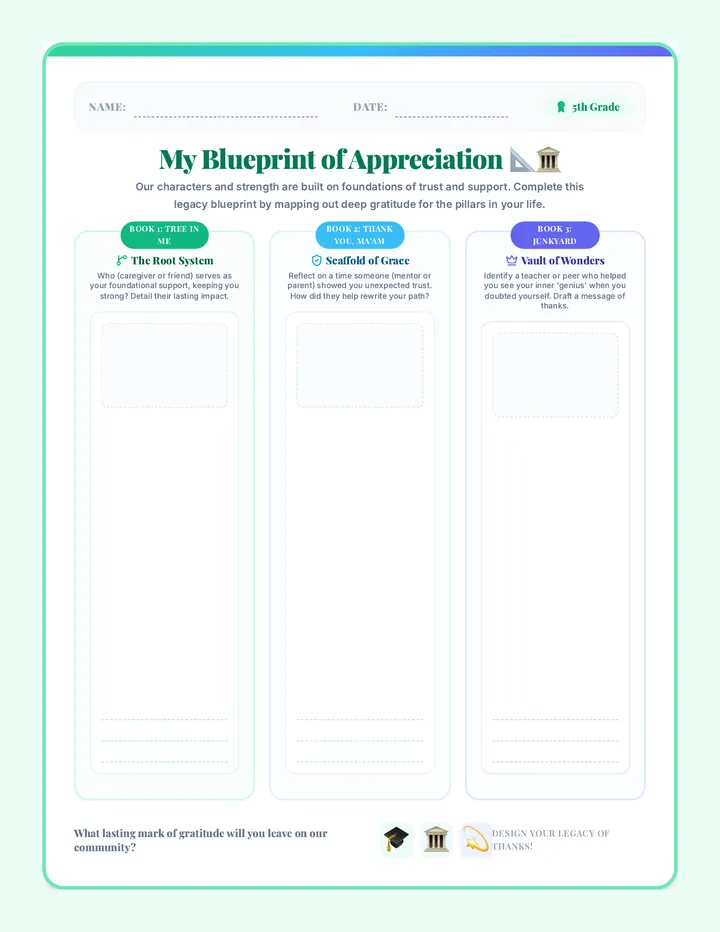Fifth Grade Legacy Student Worksheet