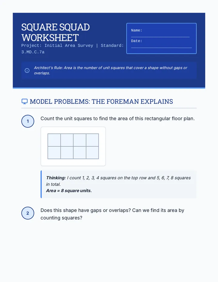 Square Squad Worksheet