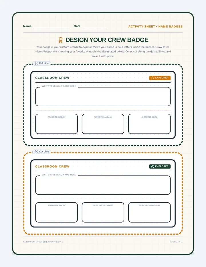 Crew Name Badges