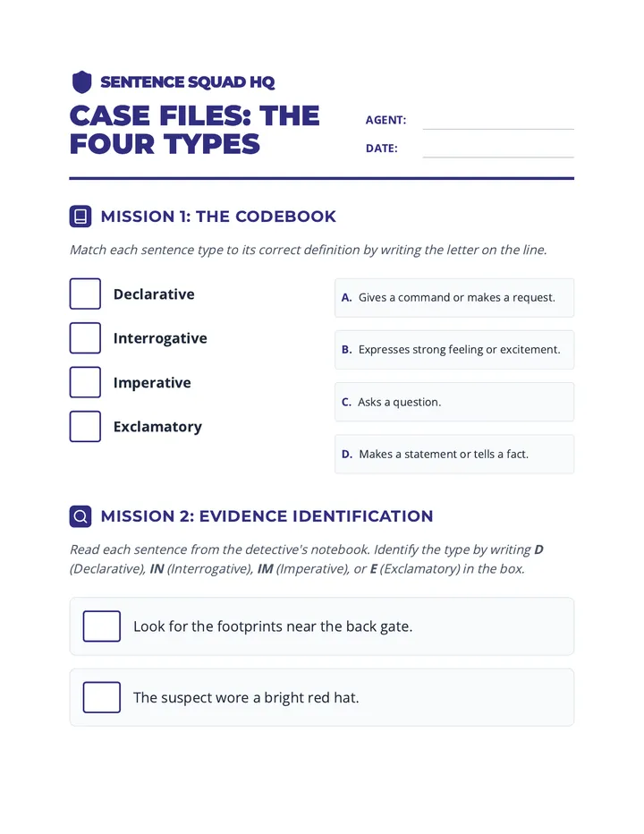 Case Files Worksheet
