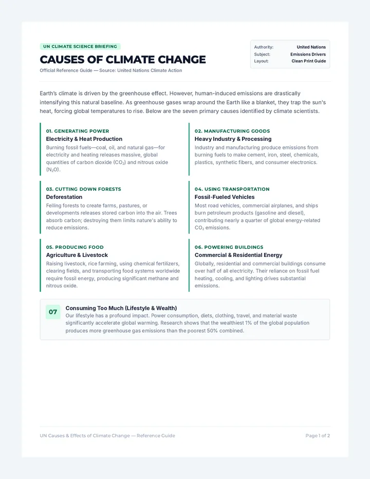 UN Causes and Effects Reference Guide