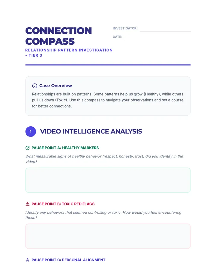 Connection Compass Worksheet