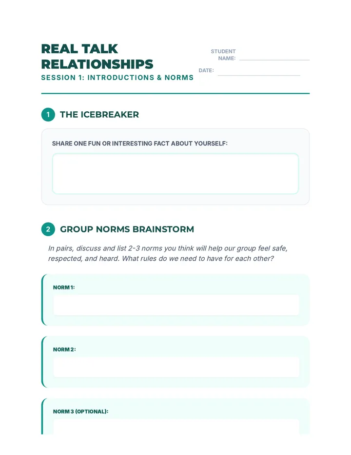 Session 1 Worksheet
