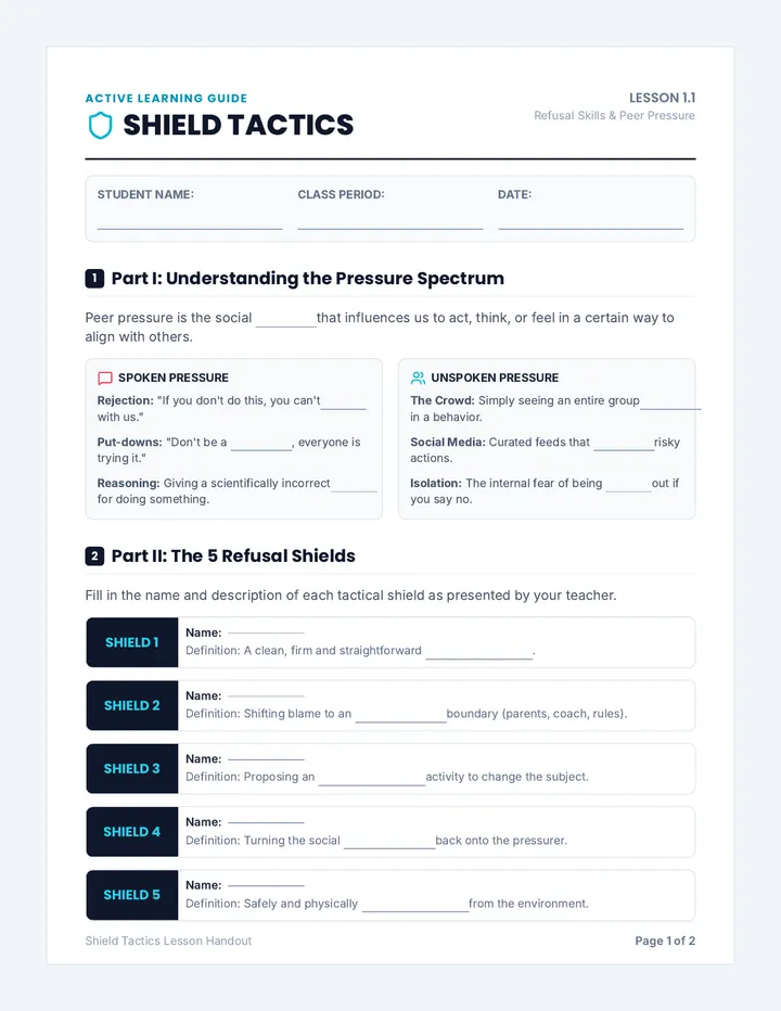 Shield Tactics Notes