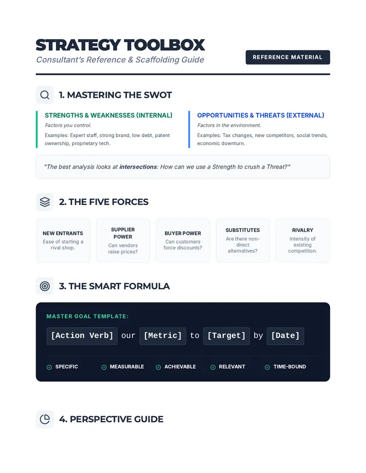 Strategy Consultant Toolbox Reference