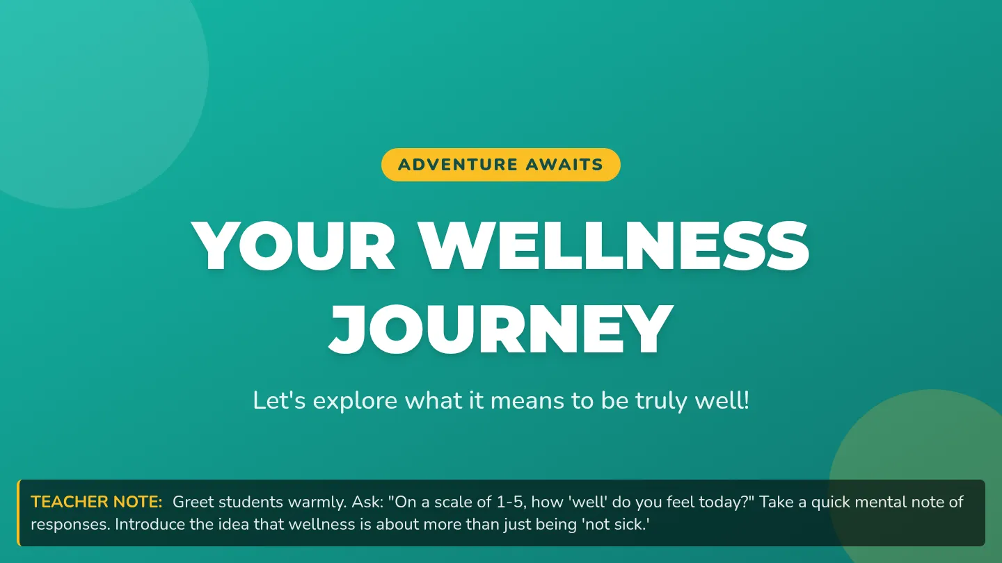 Wellness Journey Slide Deck