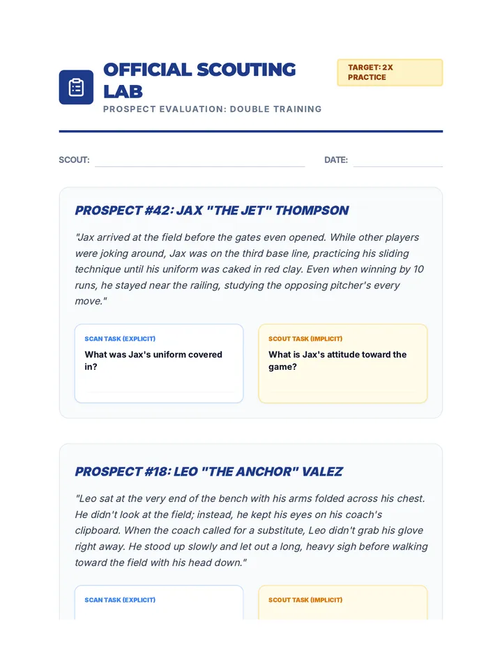 Scouting Lab Worksheet