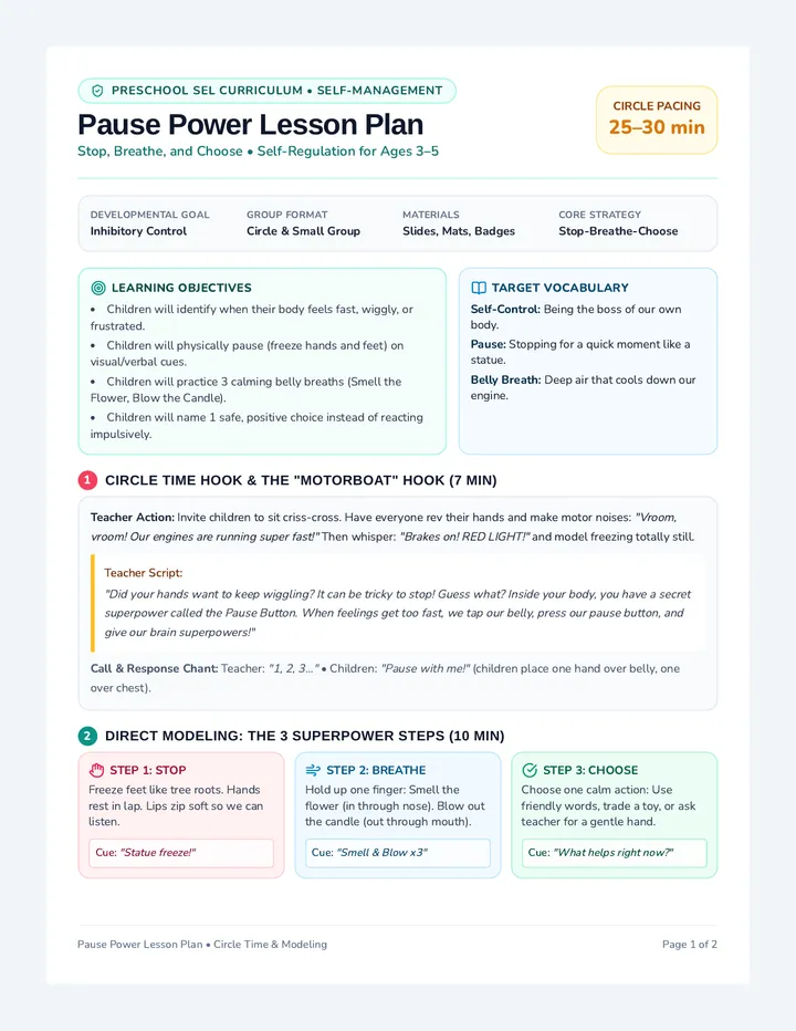 Pause Power Lesson Plan