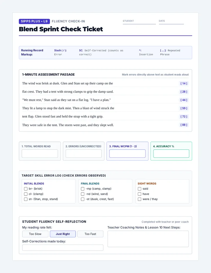 Blend Sprint Check Ticket