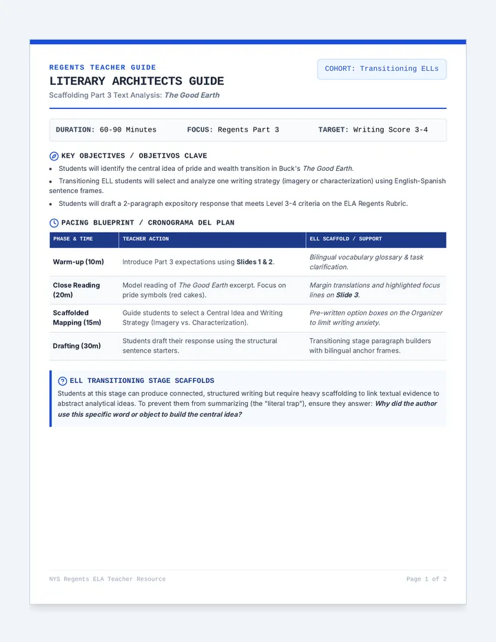 Literary Architects Teacher Guide