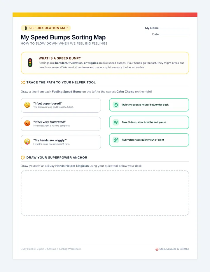 Speed Bumps Sorting Activity