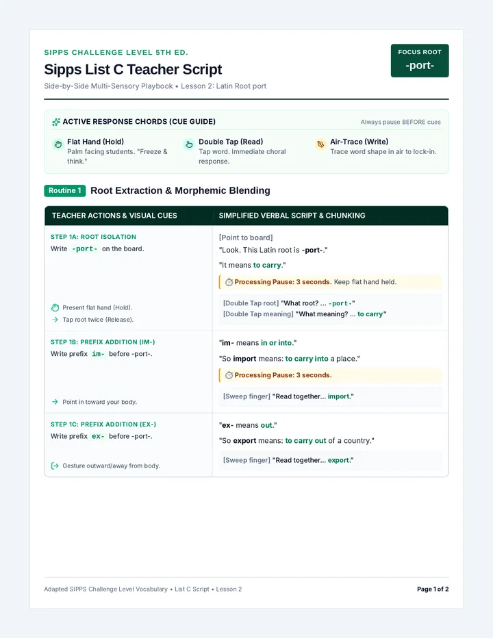 Sipps Challenge Script Guide 2