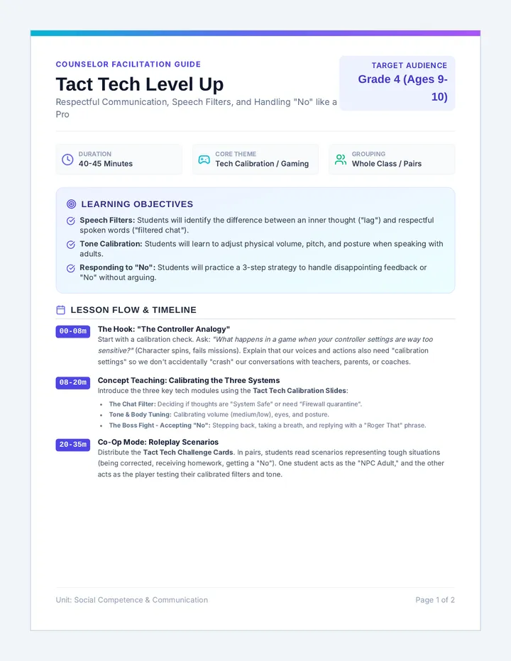 Tact Tech Teacher Guide