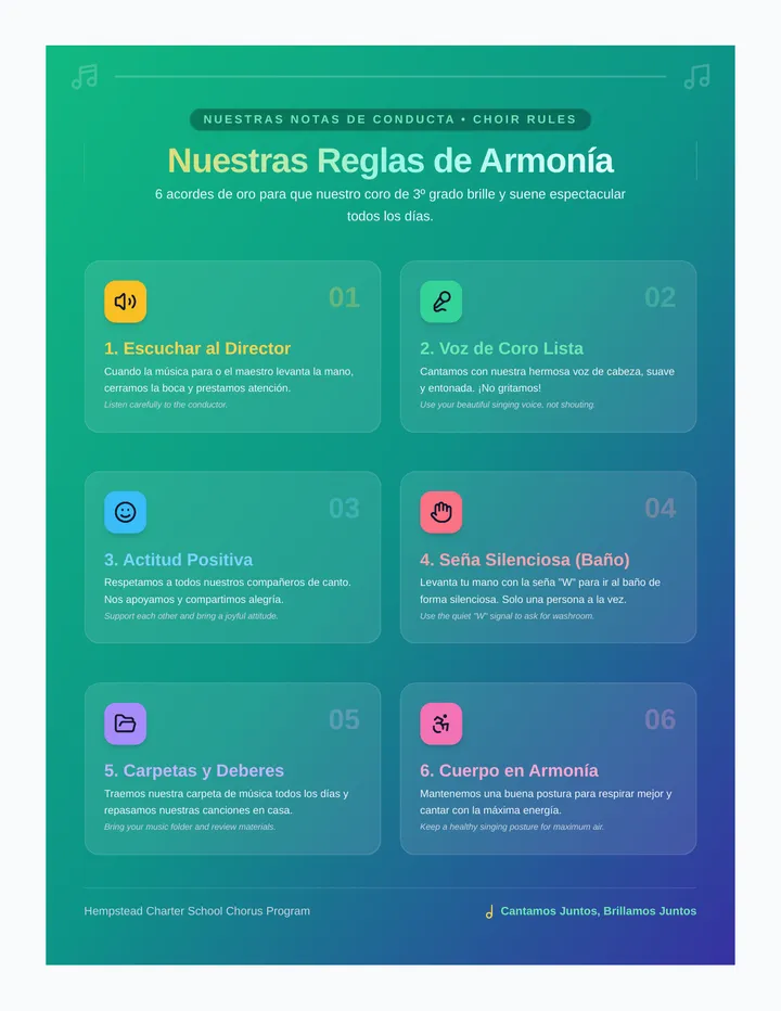 Voces Unidas Rules Poster