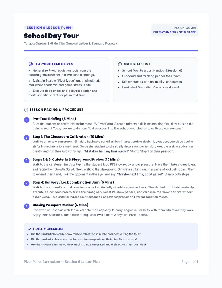 Session 6 Lesson Plan