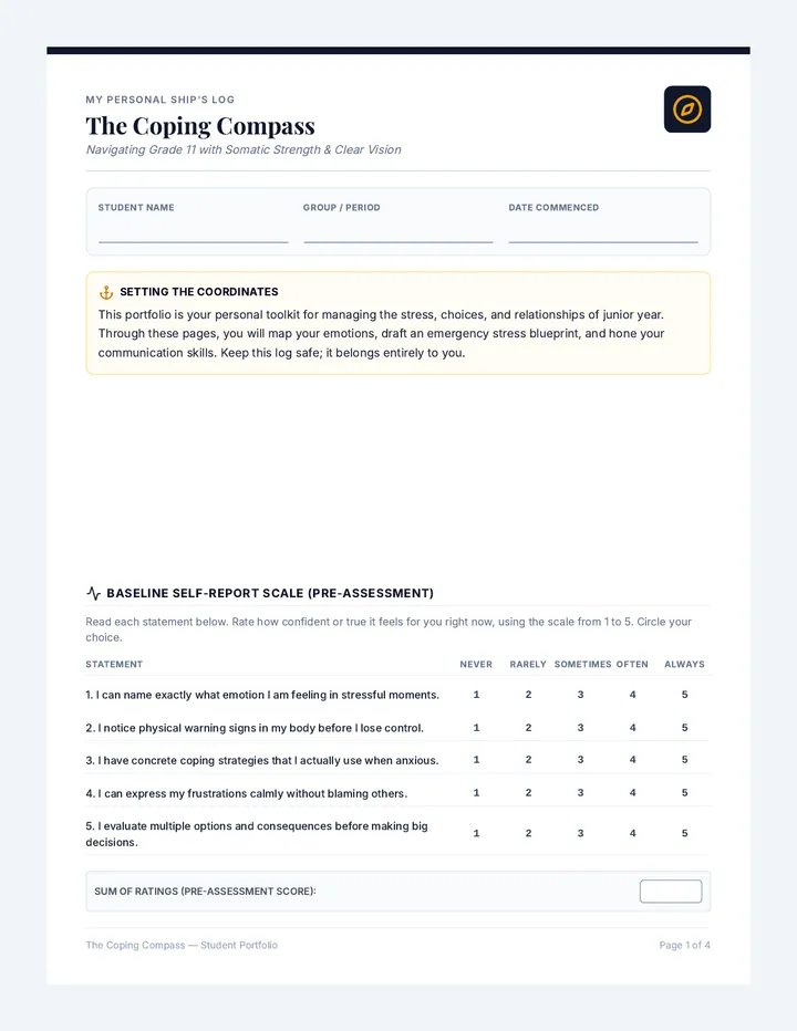 Coping Compass Student Portfolio