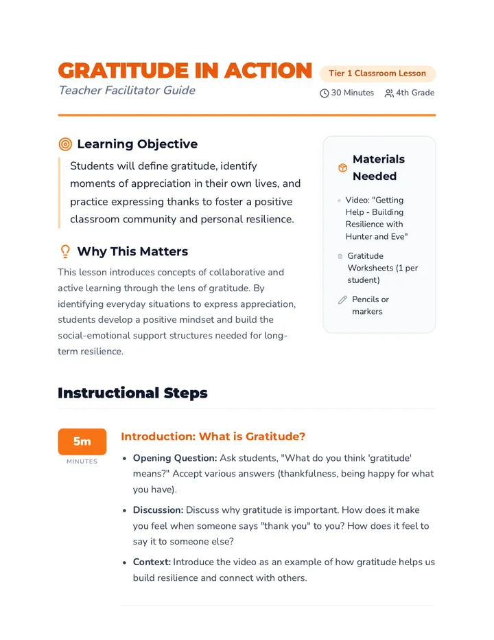 Gratitude Facilitator Guide