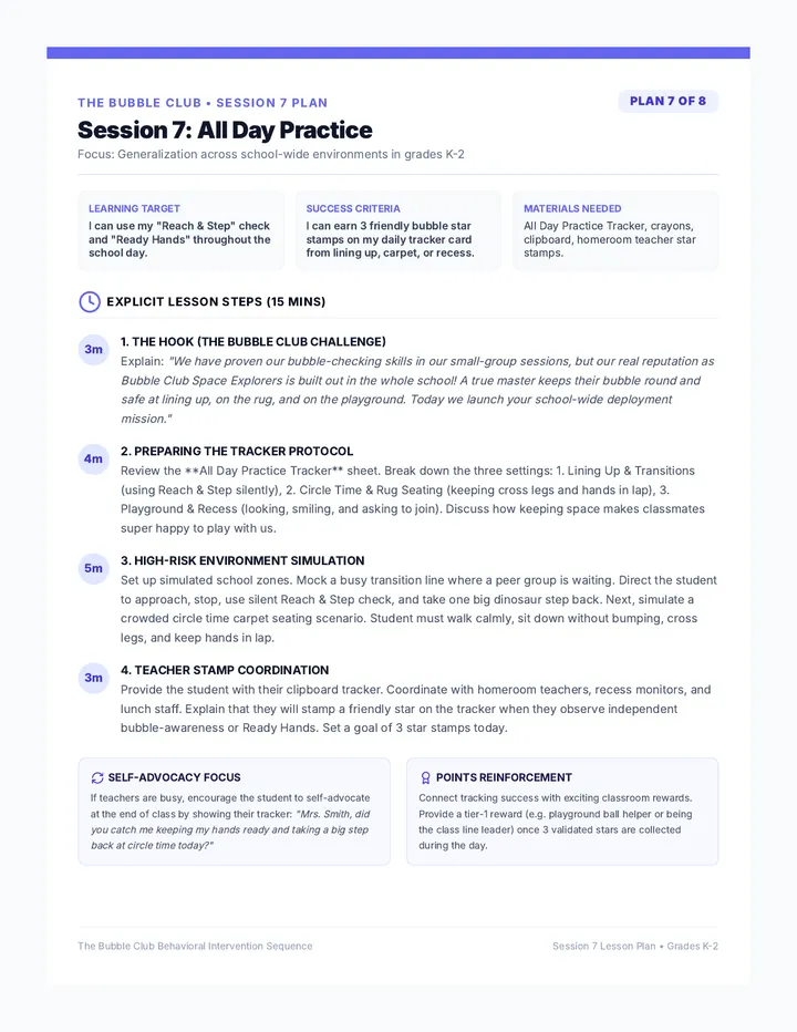 All Day Practice Lesson Plan