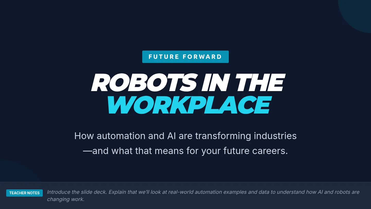 Robots in the Workplace Slides