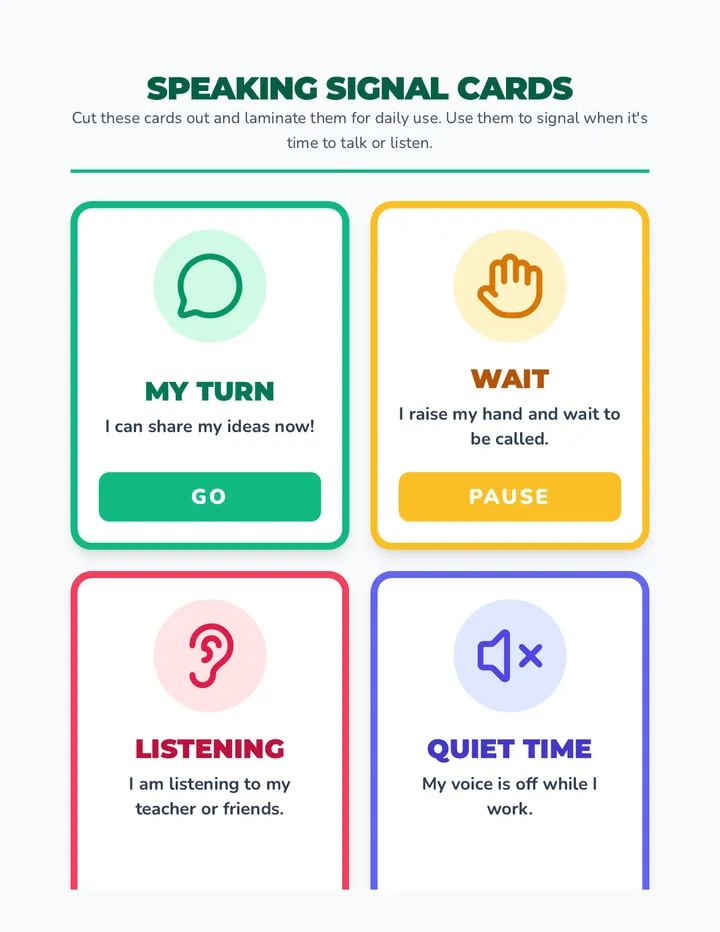 Speaking Signal Cards