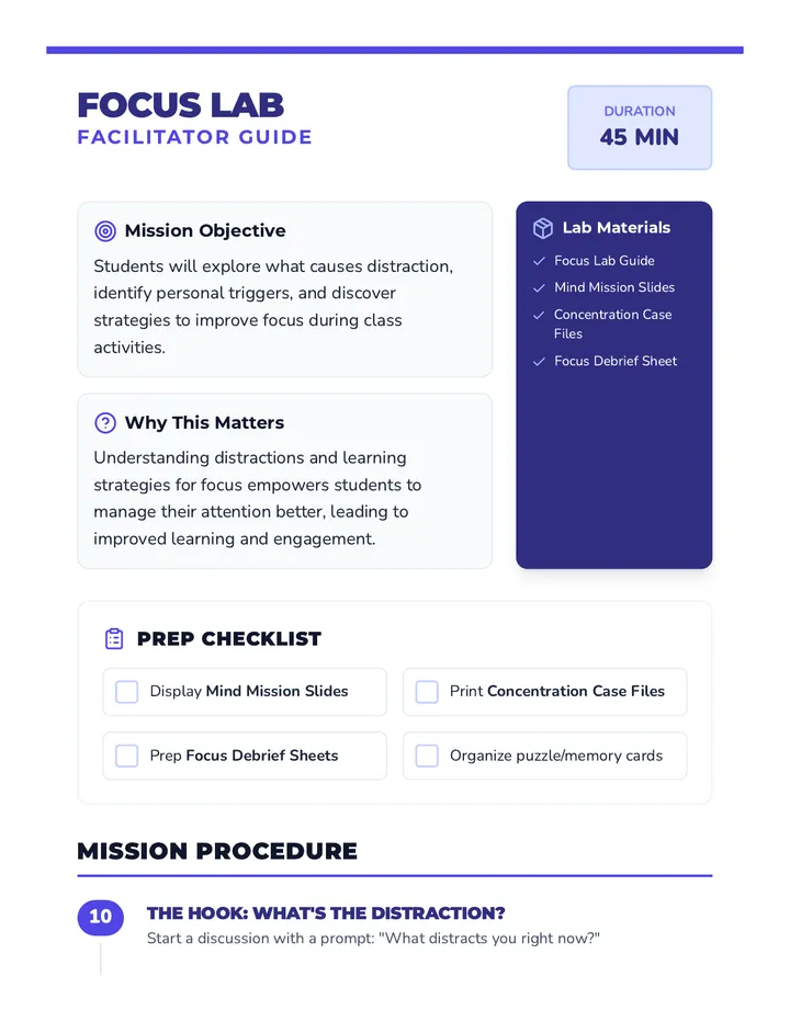 Focus Lab Facilitator Guide