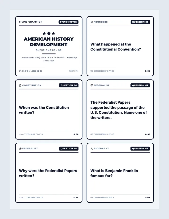American History Flashcards Document