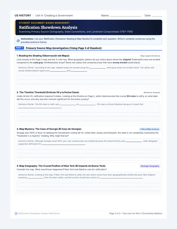 Ratification Analysis Worksheet