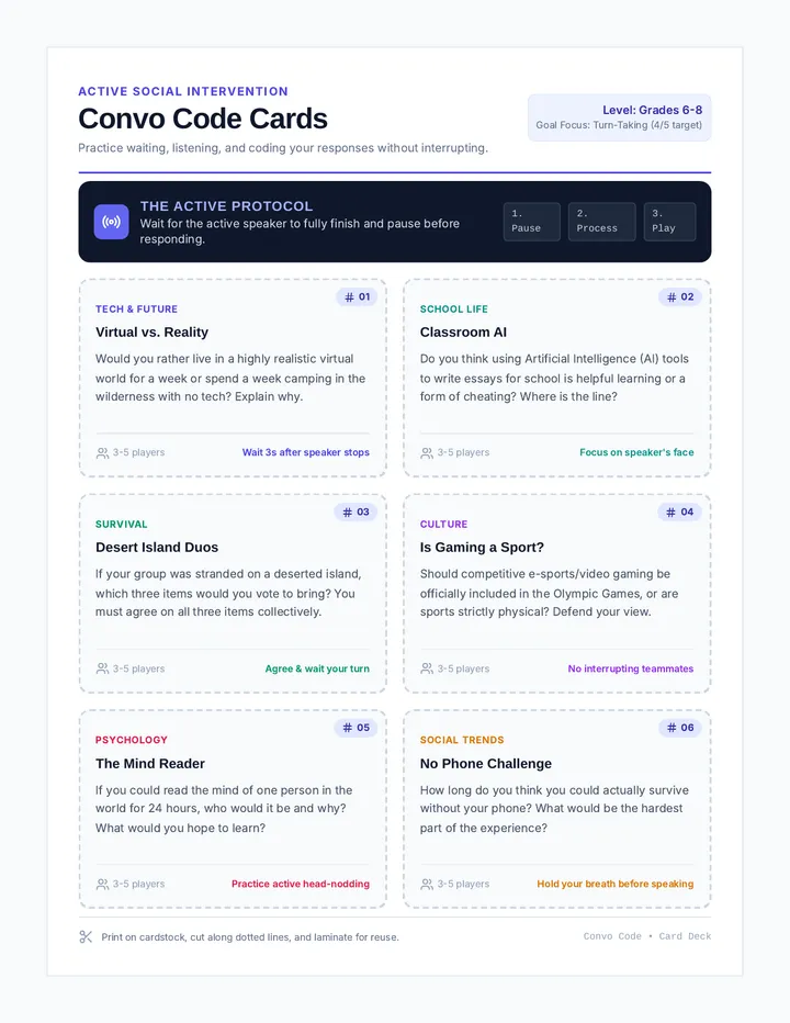 Convo Code Discussion Cards