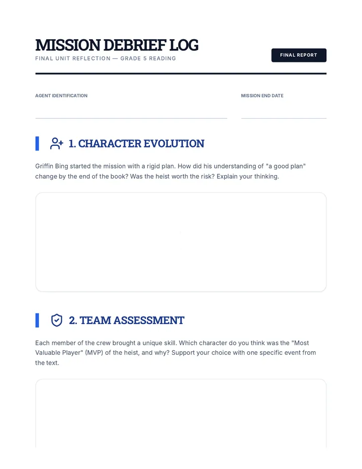 Mission Debrief Log Reflection