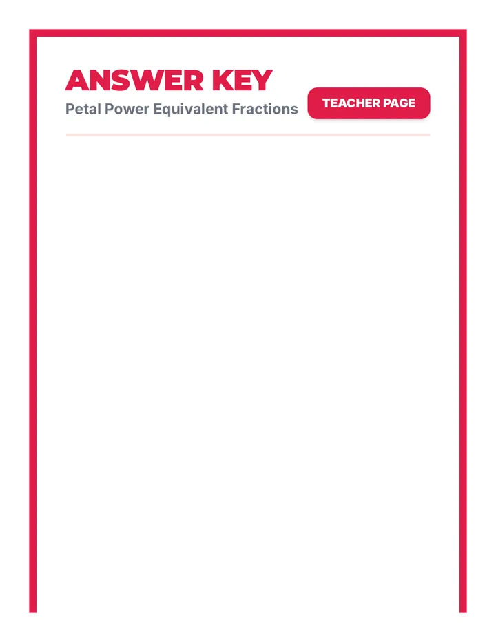 Petal Power Answer Key