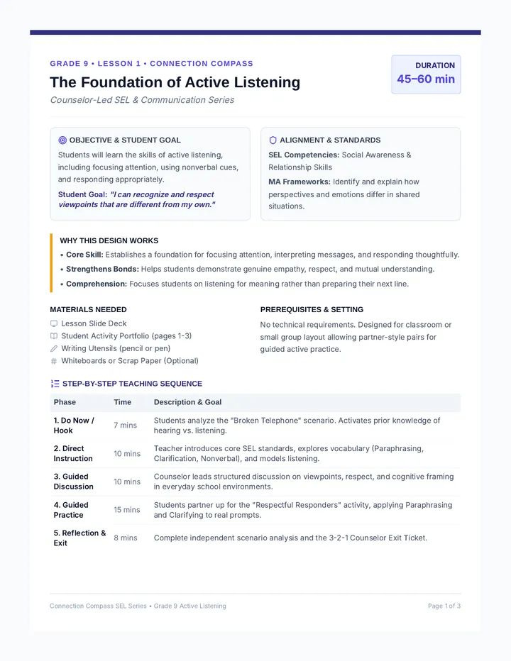 Listening Foundation Teacher Guide