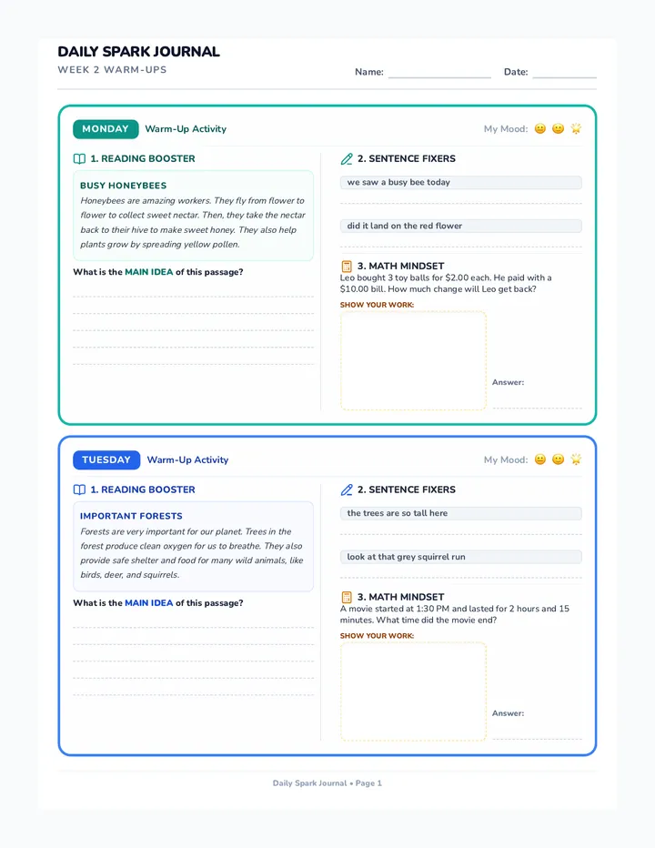 Week 2 Spark Booklet