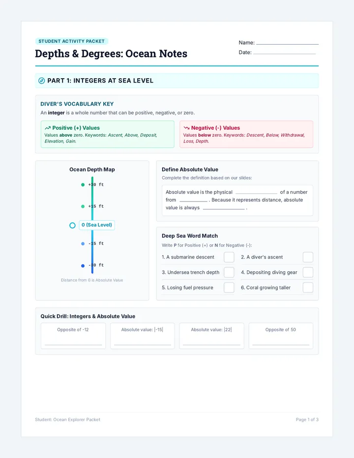 Ocean Explorer Guided Notes