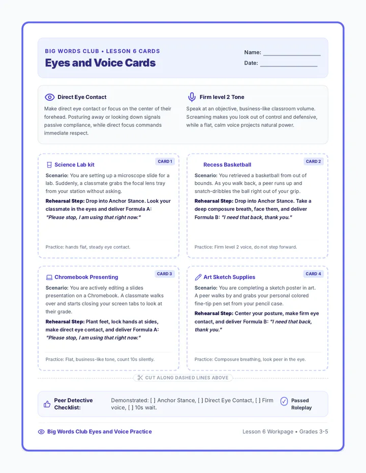 Eyes and Voice Cards