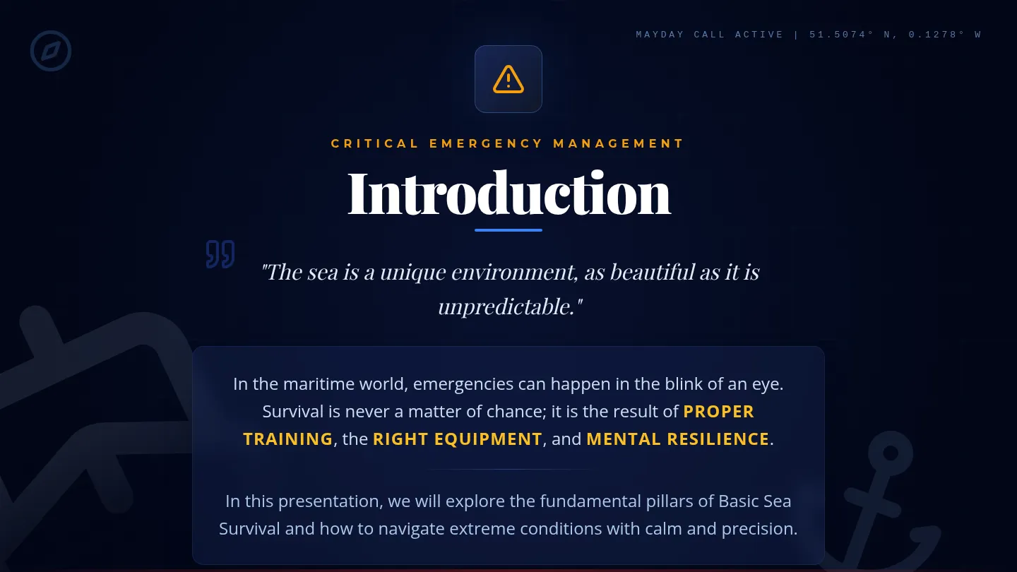 Sea Survival Intro Slide