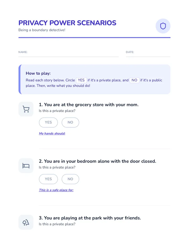Privacy Power Scenarios