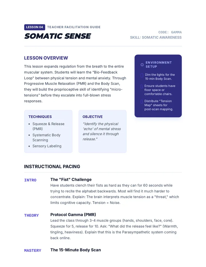 Somatic Sense Teacher Guide