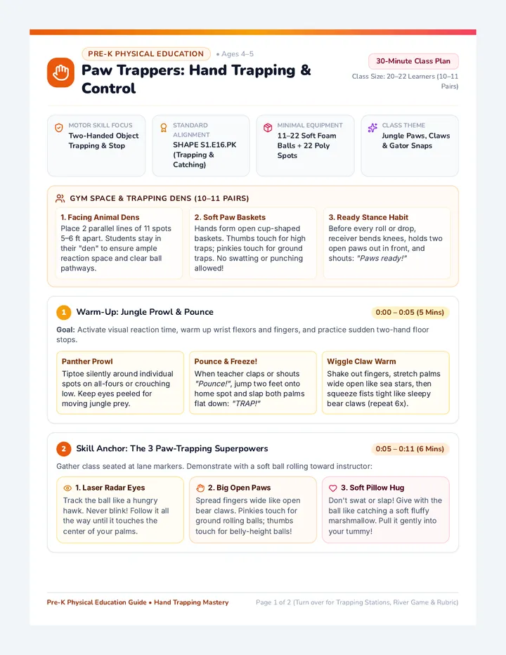 Paw Trappers Lesson Plan