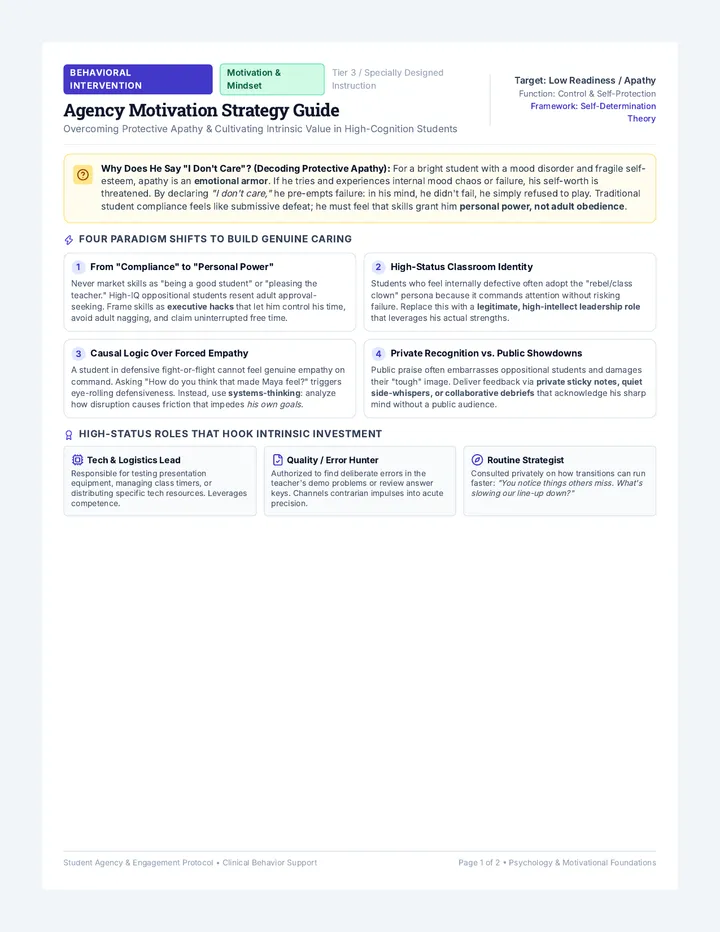 Agency Motivation Strategy Guide