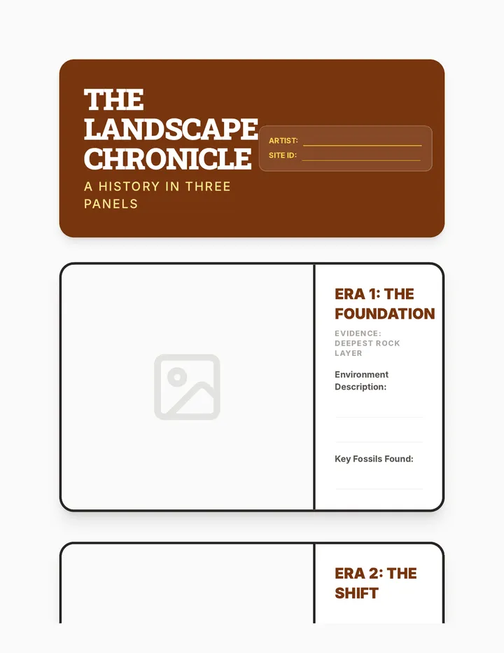 Landscape History Comic Template