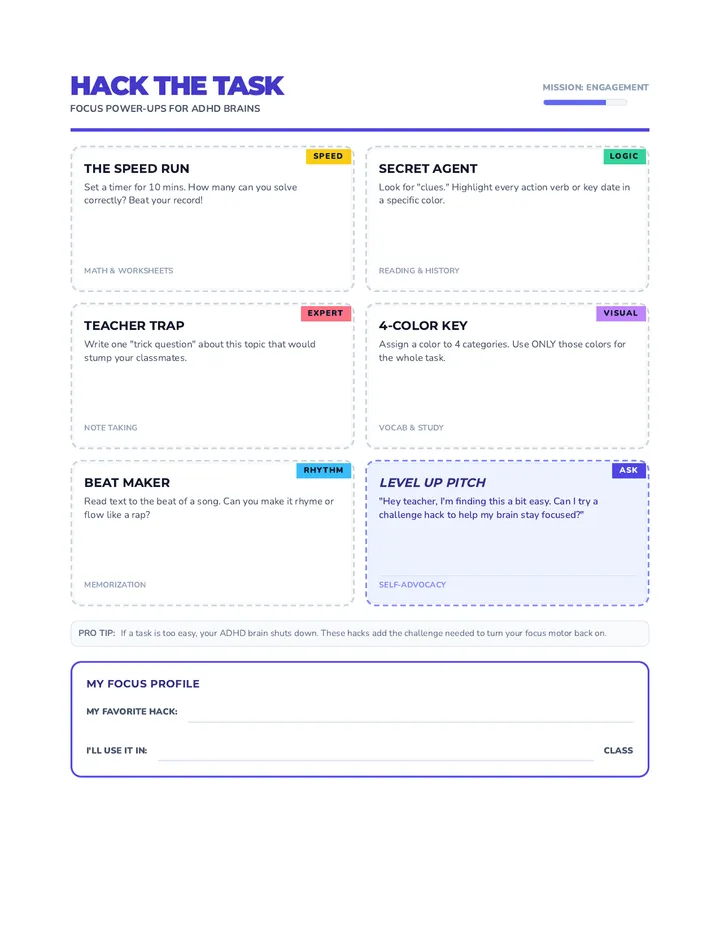 Hack the Task Cards