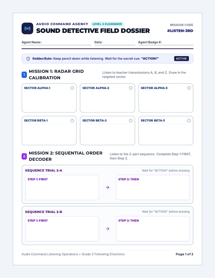 Sound Detective Field Worksheet