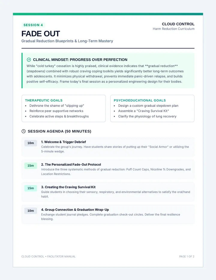 Fade Out Facilitator Guide