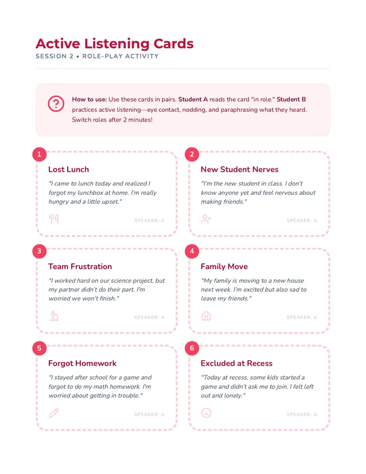 Active Listening Cards